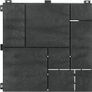 10 Pack Garden Composite Interlocking Decking Tiles Recycled Material 30 x 30cm Image 4