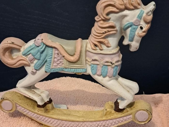Vintage Die-cast rocking horse door stop