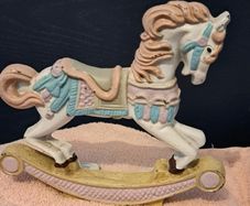 Vintage Die-cast rocking horse door stop
