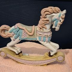 Vintage Die-cast rocking horse door stop