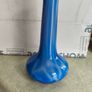 Vintage Murano Moretti Style Glass Cased Blue Vase Over red And White Swirl Image 3