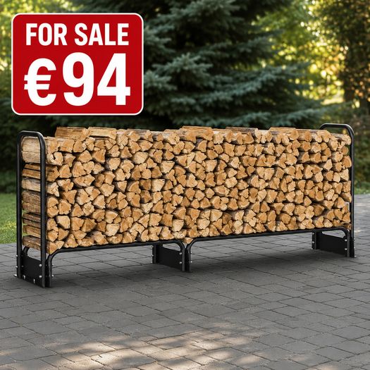 Firewood Log Rack with Waterproof Cover