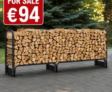 Firewood Log Rack with Waterproof Cover