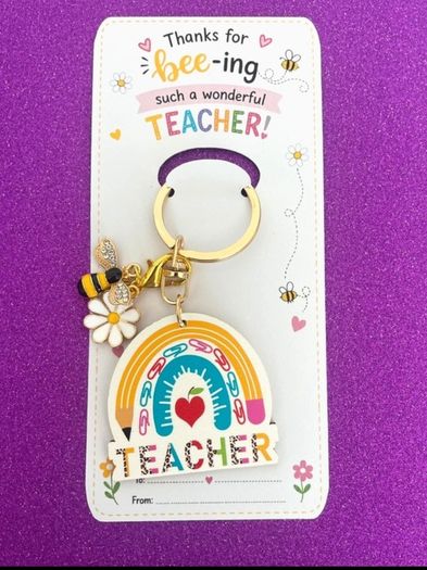 Teacher Gift / End of Term / End of Year Gift Set / Keyring & Bookmark