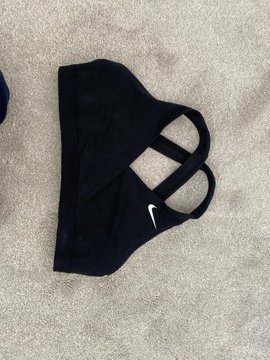 Nike Maternity Bundle, 2 x Over Bump Leggings and Nursing Sports Bra (Black, Size M/L) plus OTB grey joggers