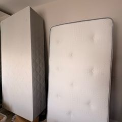 Single bed base with mattress