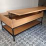 Lift-top coffee table with storage shelf Image 2