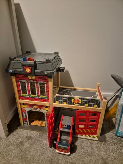 Toy Wood Fire Station