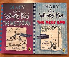 Diary Of A Wimpy Kid, Books 13&15 , The Meltdown and The Deep End by Jeff Kinney