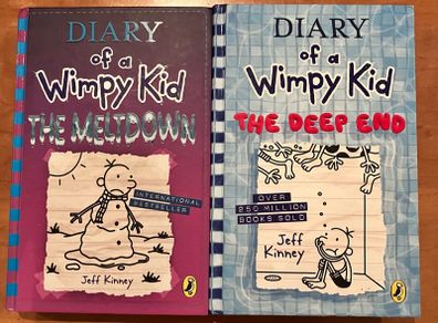 Diary Of A Wimpy Kid, Books 13&15 , The Meltdown and The Deep End by Jeff Kinney