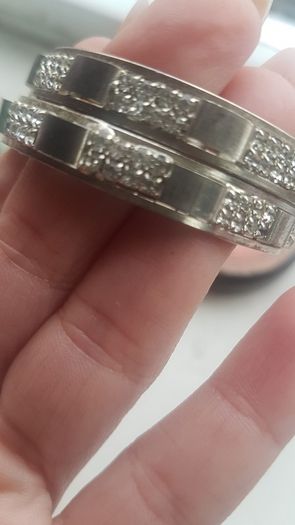 Silver look loop earrings  worn once