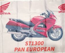 Honda ST 1300 Pan European flag 3ft x 2ft Red.