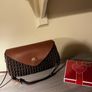 Crochet crossbody bag in chocolate colour Image 5