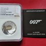 PF 69 Ultra Cameo 2020 Tuvalu James Bond 007 High Relief 1oz Silver Proof Low Mintage Coin Image 9