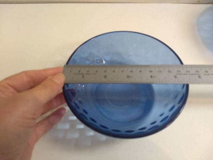 Two Blue Pressed Glass and Molded Glass Nibbles Dishes for Sale as a Pair, in Excellent Condition.