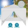 Waterproof 3x3m Gazebo White with 4 side walls Image 4
