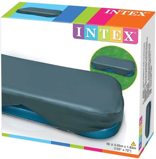 LARGE Inflatable Pool (262x175x51cm) + Pool Cover + Ground sheet + Pool Net Skimmer
