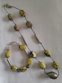 Serpentine - Gemstone - Necklace & Bracelet