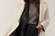 Gerry Weber Faux Fur Coat - Offwhite - Size 38 UK 12 - BNWT RRP 299