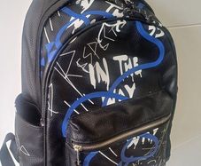 Zara large leather backpack