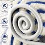 Rugs Living Room 200x300cm, BLue and Cream Area Rugs for Bedroom 3D Geometric Modern Extra Large Rug, Line Pattern Washable Soft Shaggy Non Shedding Short Pile Carpet Mat for Kids Room Image 3