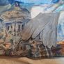 scarf and gloves perfect set Italy silk 100% real suede Image 2