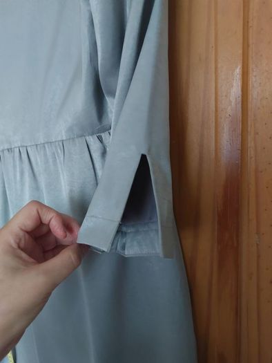 Gestuz silver satin mini dress (free postage)