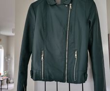 Primark green biker style jacket