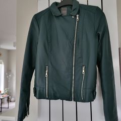 Primark green biker style jacket