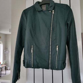 Primark green biker style jacket