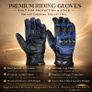 Premium Genuine Leather Motorcycle Gloves Breathable Motorbike Racing & Touring Gloves Image 8
