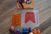 A mix of Lego Spider-Man figures