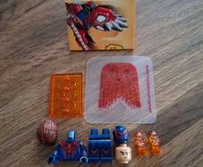 A mix of Lego Spider-Man figures