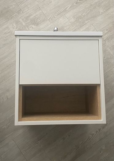 Lucca 500 Matt White Wall Hung Vanity Unit Complete with Basin & Taps