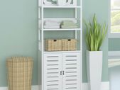 Bathroom Cabinet Albuquerque Wood White 46x24x117.5 cm