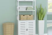 Bathroom Cabinet Albuquerque Wood White 46x24x117.5 cm