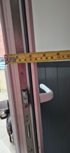 Old white door handle