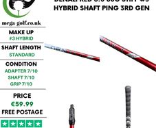 Denali Red 6.0 80g Stiff #3 Hybrid Shaft / Ping 3rd Gen