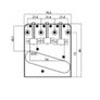 Wilkinson Bridge for Telecaster,  Compensated Brass Saddles, Dual Load (Chrome or Nickel) Image 3