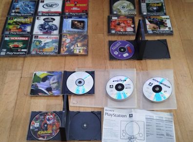 Large PS1 Retro Game Bundle - CIB Titles, Crash Bandicoot, Duke Nukem, Manual + Extras