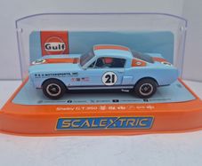 Scalextric C4570 Shelby GT350 Gulf Edition Slot Car  (touring classic muscle)