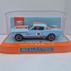 Scalextric C4570 Shelby GT350 Gulf Edition Slot Car  (touring classic muscle)
