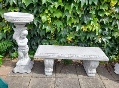 Garden Bench and Bird Bath - New - Only 85 Each