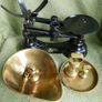Vintage Librasco Libra Kitchen Weight Scale with Set of Weights Black Cast Iron Scale Image 7