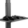 Floor TV Stand with Shelf for 37"-75" TVs - Fine Texture Black Image 4