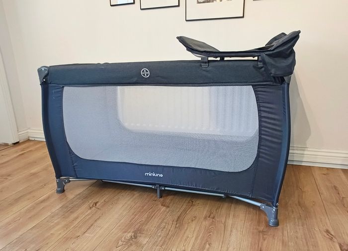 Miniuno 3 in 1 Travel Cot Portable Baby Cot in Navy