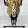 Mosaic-Embellished Real Goat Skull - Bone, Mosaic inlay Image 3