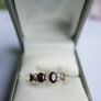 Vintage14K Gold 585 Ring With  Diamonds and Rubies Ring size P1/2 - 2,9g Image 8