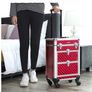 Make-Up Trolley, Cosmetic Case, Make-up case  with 4 Removable, Universal Wheels Image 2
