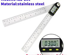 200mm Digital Protractor Inclinometer Electronic Angle Gauge Stainless Steel Angle Ruler Goniometer Electronic Protractor